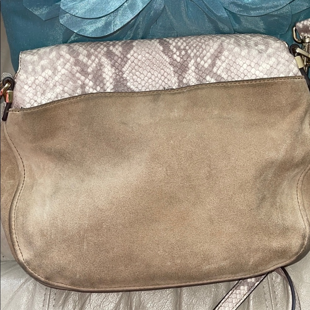Michael Kors Python Dark Sand Suede Shoulder - image 6